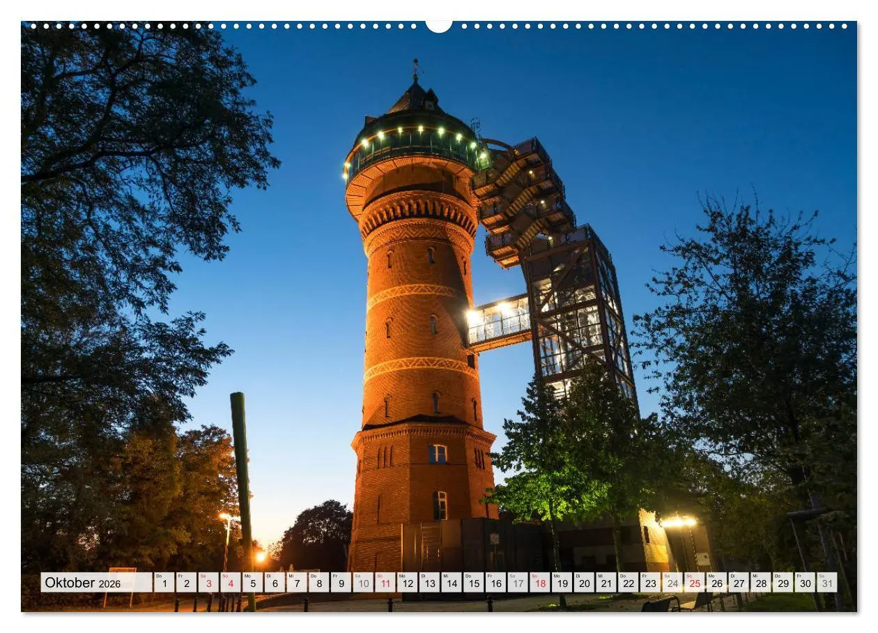 Bild: 9783457269329 | Das Ruhrgebiet bei Nacht (hochwertiger Premium Wandkalender 2026...