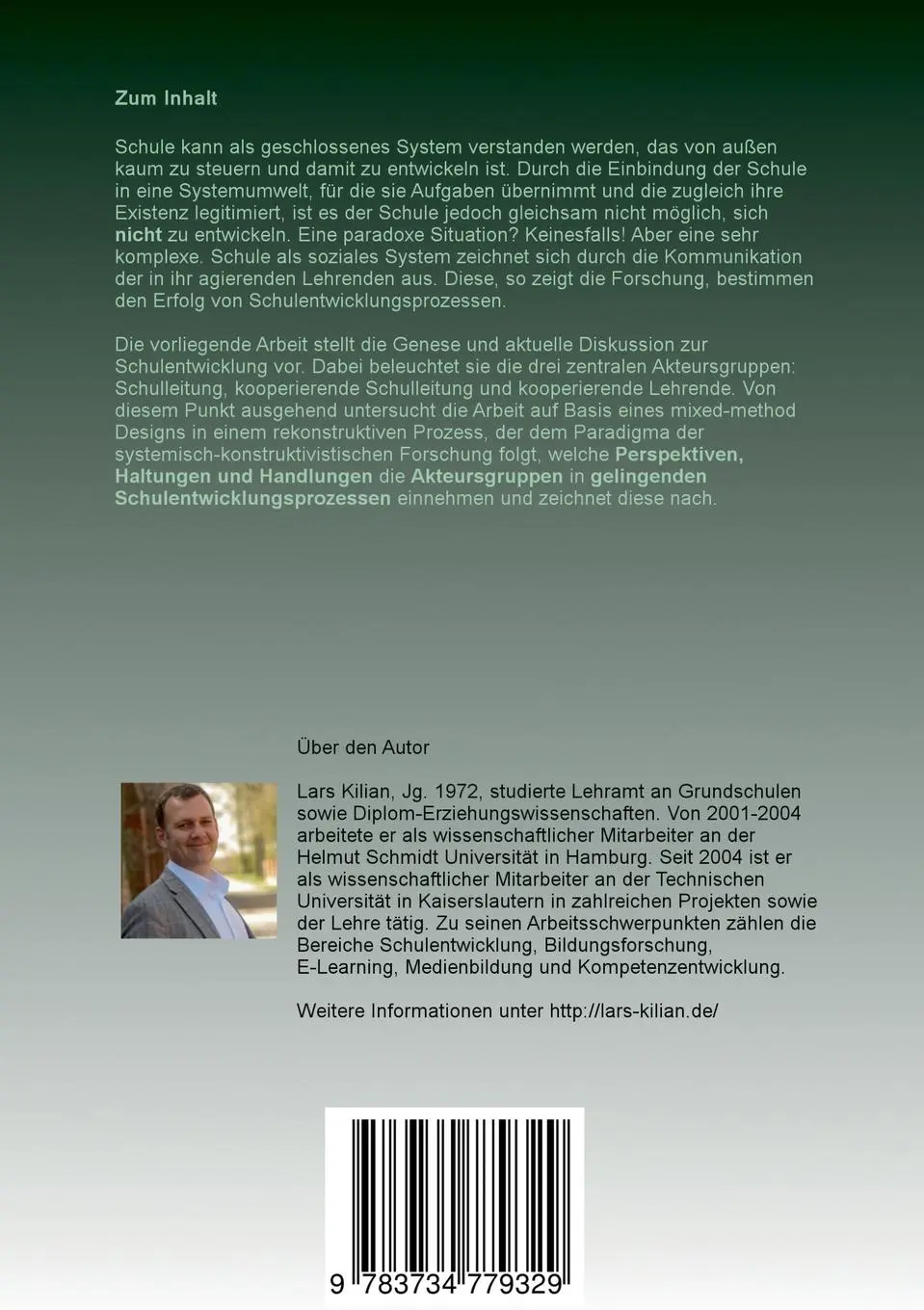 Rückseite: 9783734779329 | Gelingende Schulentwicklung im System | Lars Kilian | Taschenbuch