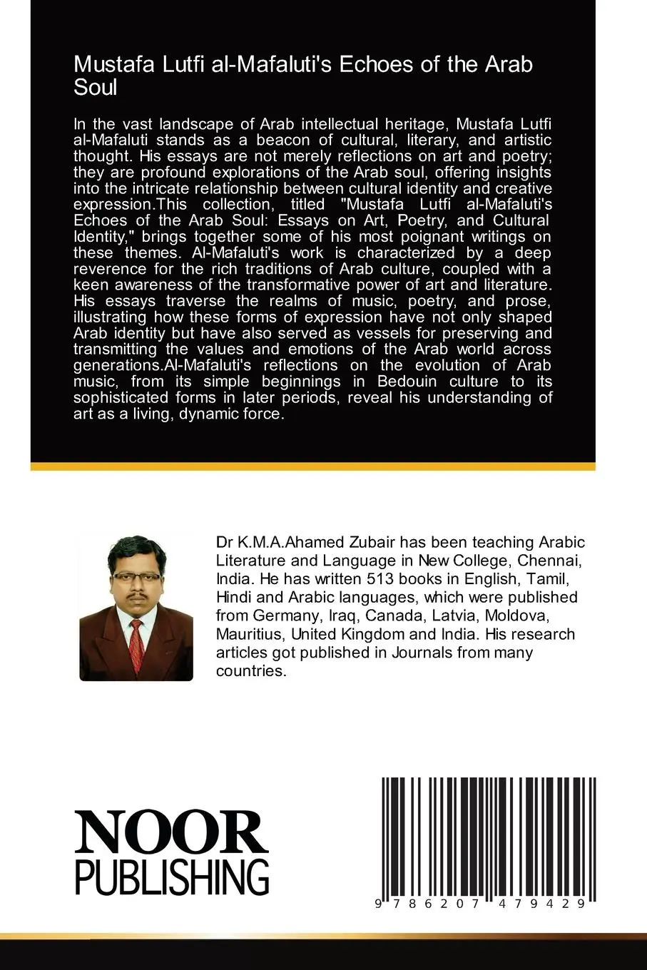 Rückseite: 9786207479429 | Mustafa Lutfi al-Mafaluti's Echoes of the Arab Soul | Zubair | Buch