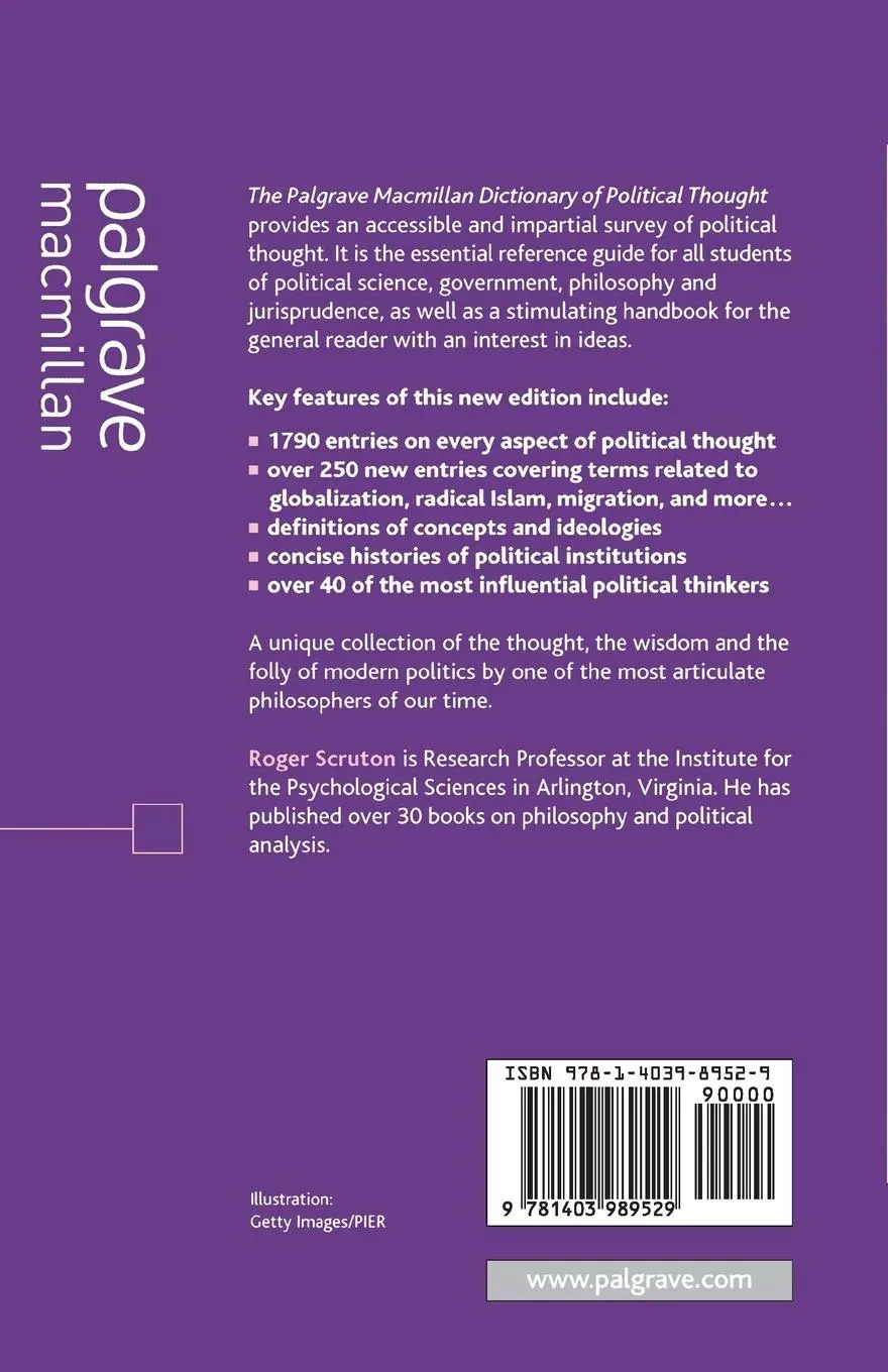 Rückseite: 9781403989529 | The Palgrave Macmillan Dictionary of Political Thought | Roger Scruton