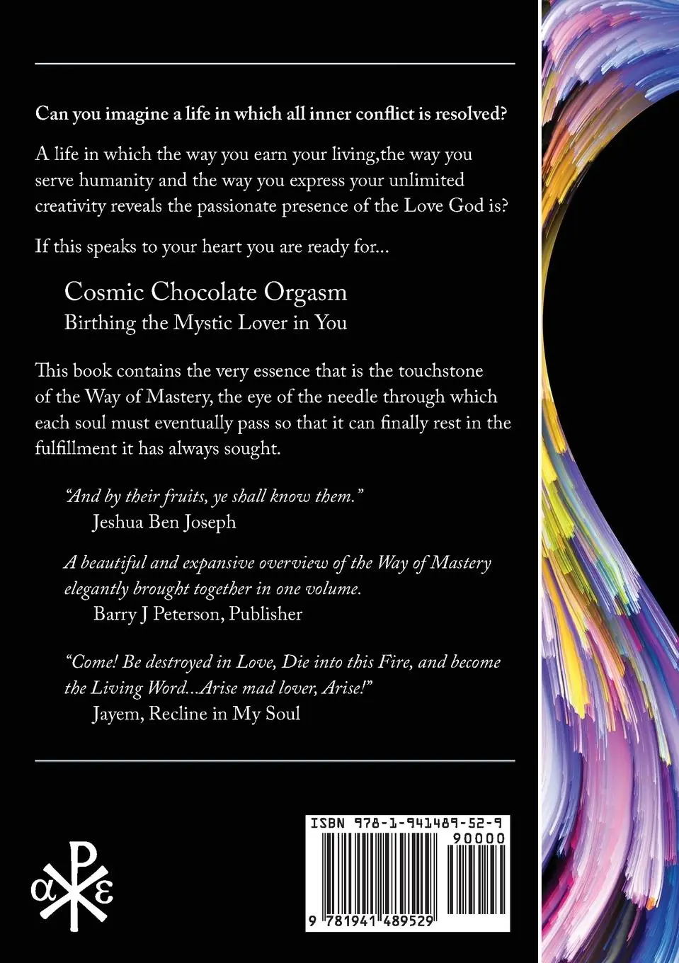 Rückseite: 9781941489529 | Cosmic Chocolate Orgasm | Birthing the Mystic Lover in You | Hammer