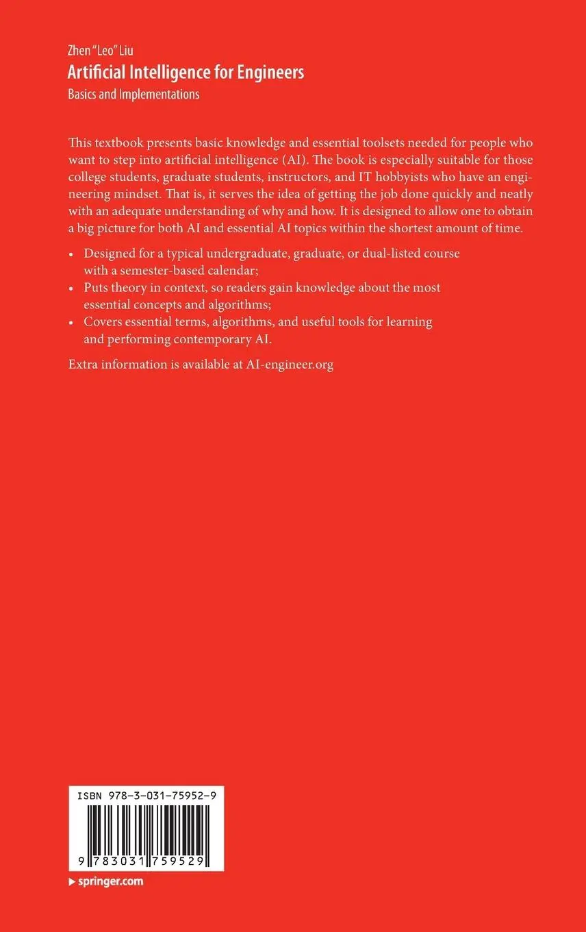 Rückseite: 9783031759529 | Artificial Intelligence for Engineers | Basics and Implementations
