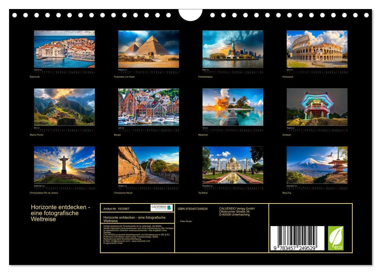 Bild: 9783457249529 | Horizonte entdecken - eine fotografische Weltreise (Wandkalender...
