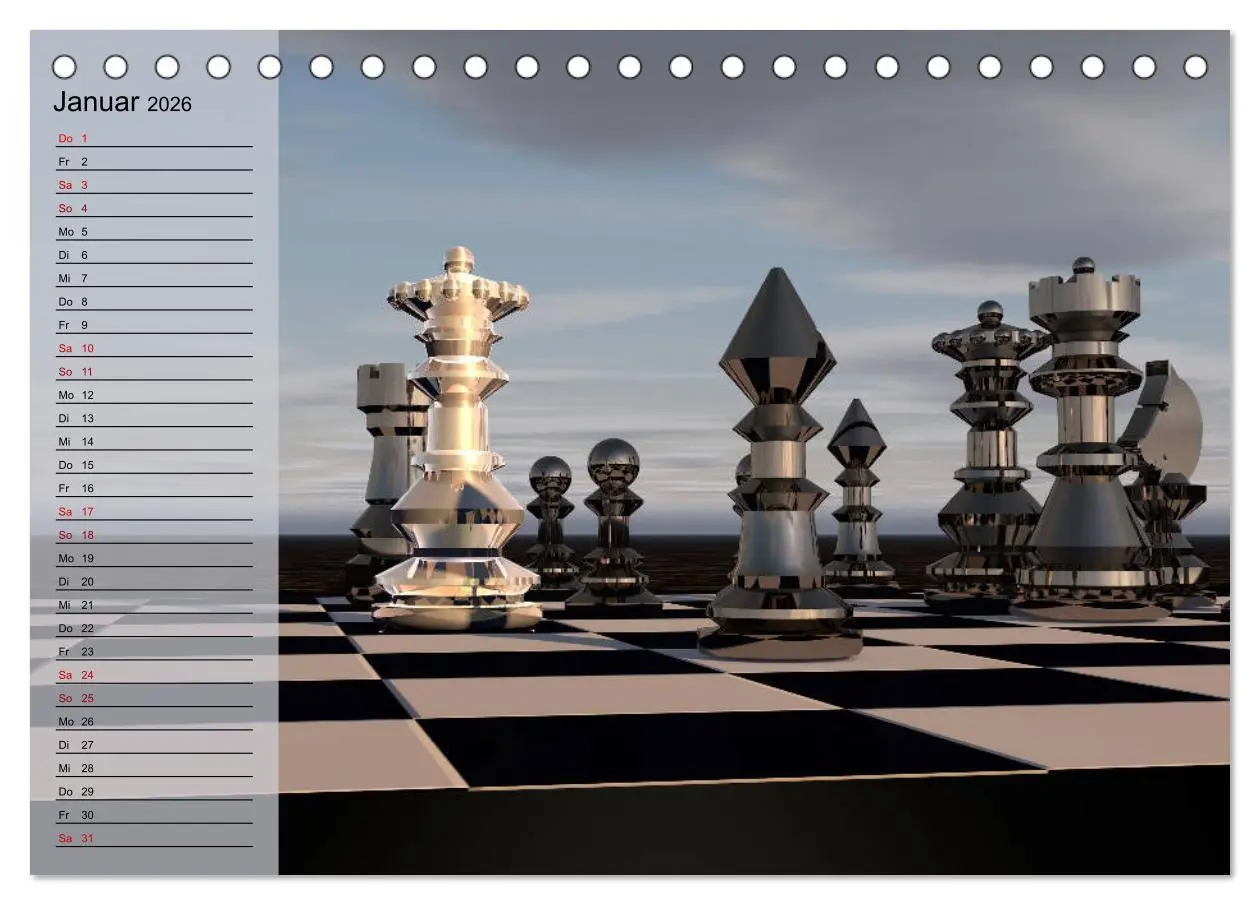 Bild: 9783457939529 | SCHACH - Spiel der Könige (Tischkalender 2026 DIN A5 quer),...