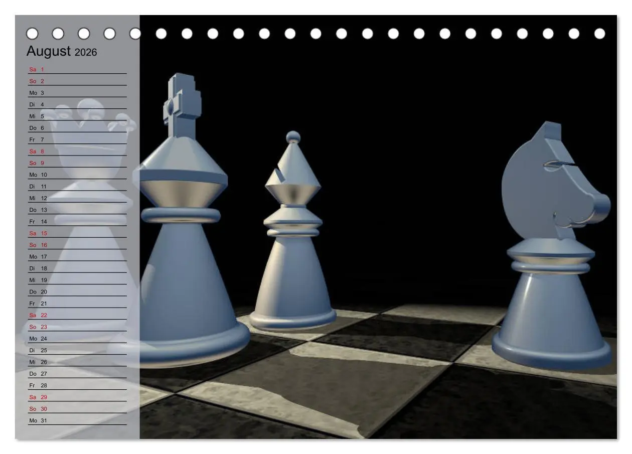 Bild: 9783457939529 | SCHACH - Spiel der Könige (Tischkalender 2026 DIN A5 quer),...