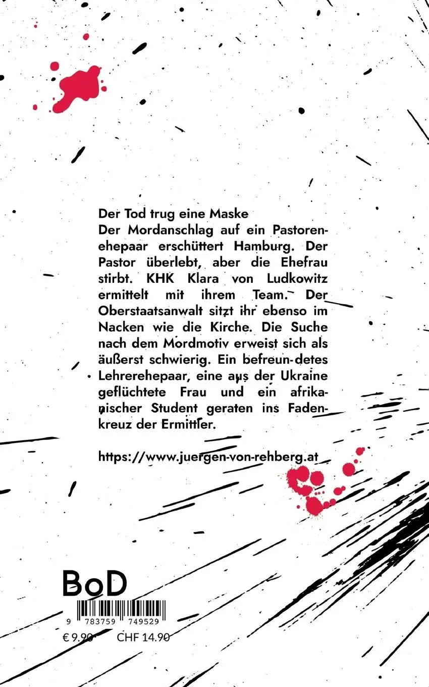 Rückseite: 9783759749529 | Der Tod trug eine Maske | Juergen von Rehberg | Taschenbuch | 124 S.