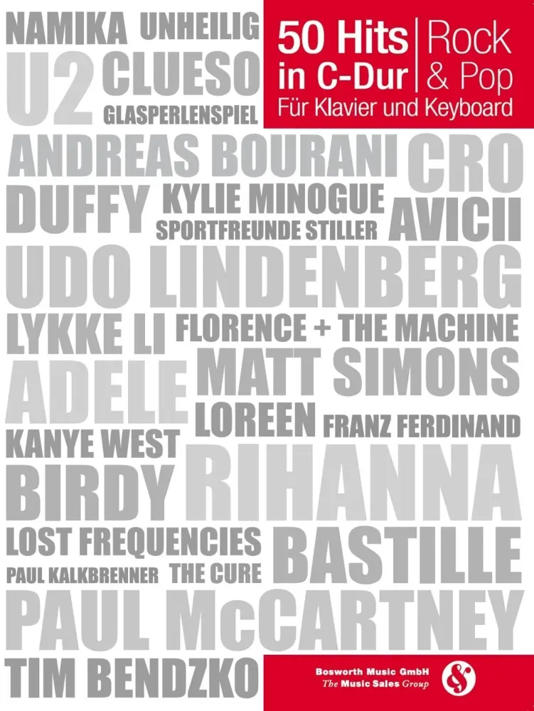 Cover: 9783865439529 | 50 Hits in C-Dur: Rock &amp; Pop, Für Klavier und Keyboard. Bd.1 | Music