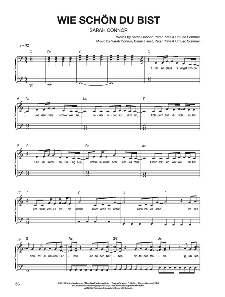 Bild: 9783865439529 | 50 Hits in C-Dur: Rock &amp; Pop, Für Klavier und Keyboard. Bd.1 | Music