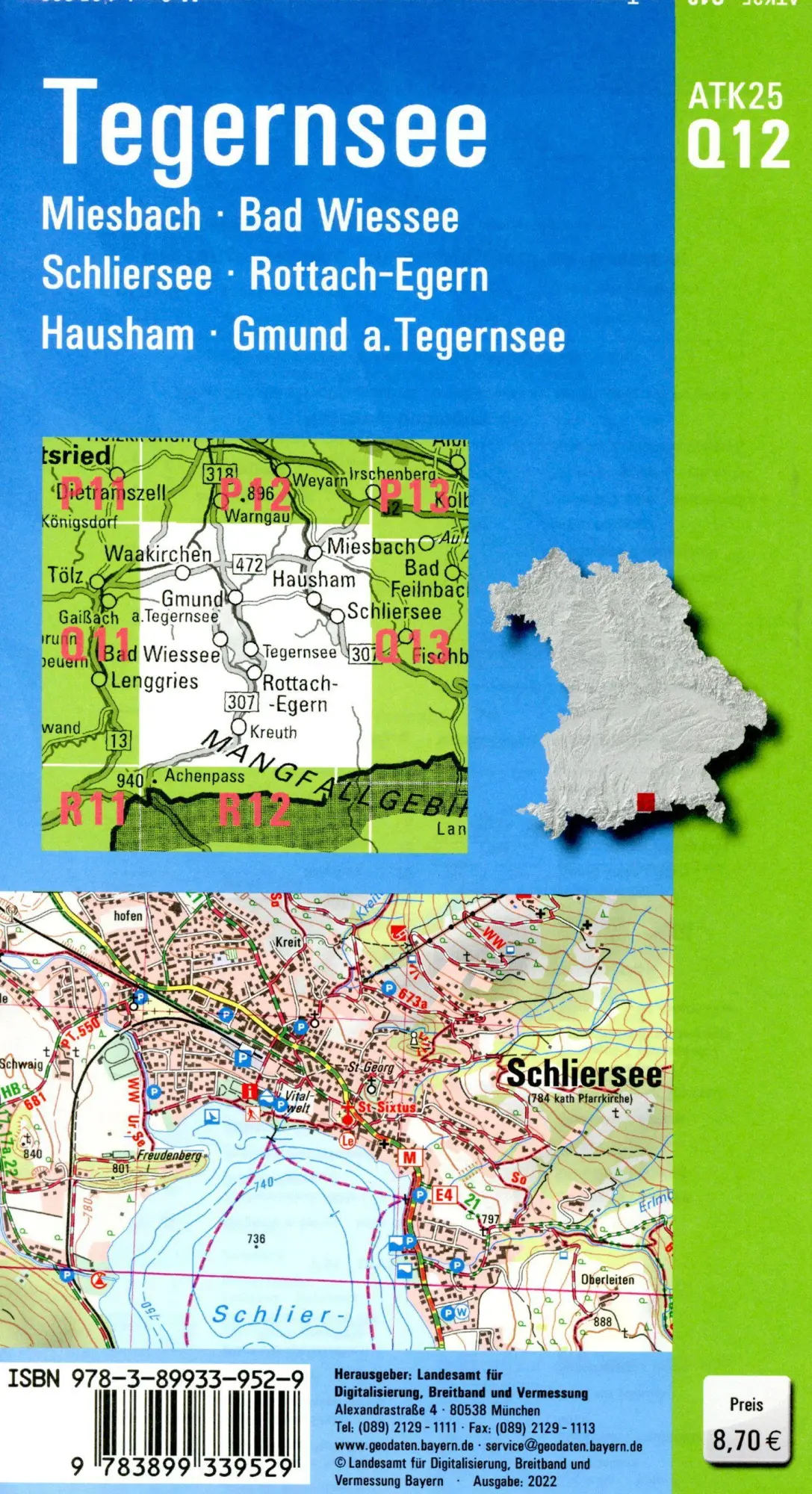 Bild: 9783899339529 | Tegernsee 1:25 000 | Digitalisierung | (Land-)Karte | Deutsch | 2022