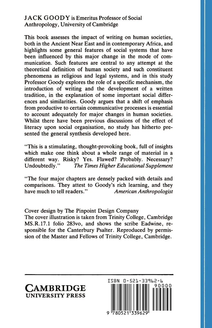 Rückseite: 9780521339629 | The Logic of Writing and the Organization of Society | Jack Goody