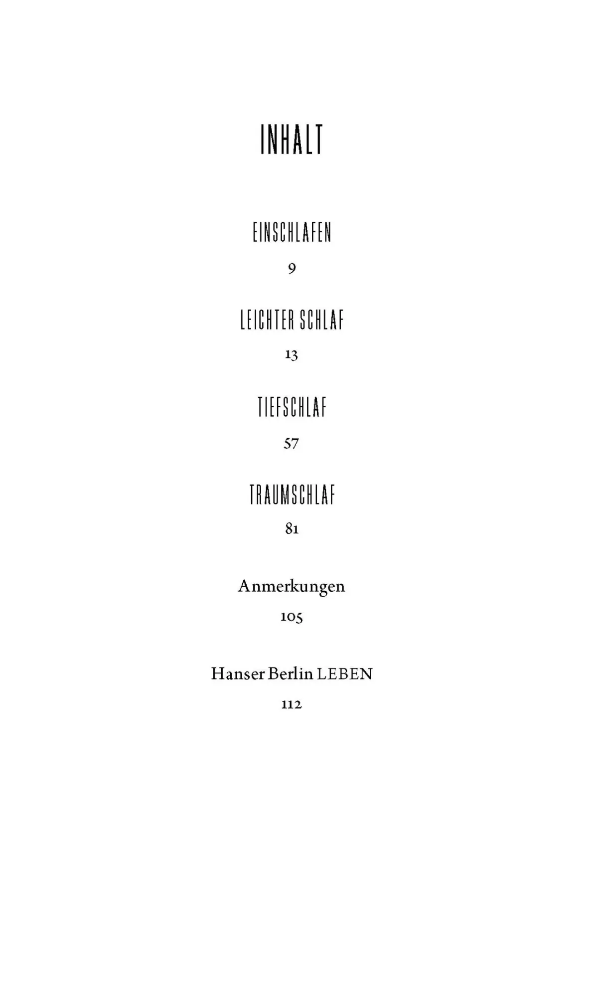 Bild: 9783446279629 | Schlafen | Theresia Enzensberger | Buch | Hanser Berlin LEBEN | 112 S.