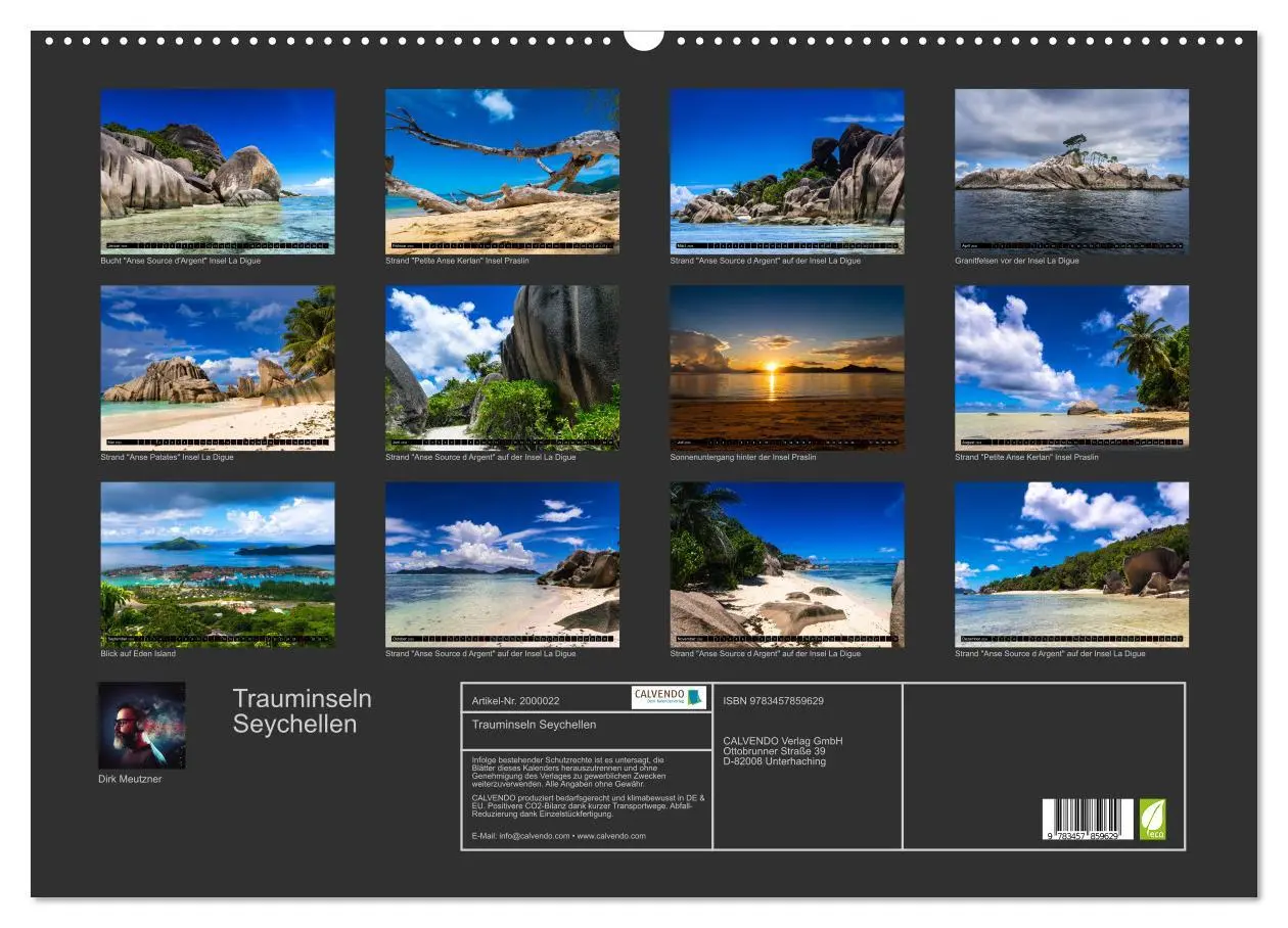 Bild: 9783457859629 | Trauminseln Seychellen (Wandkalender 2026 DIN A2 quer), CALVENDO...