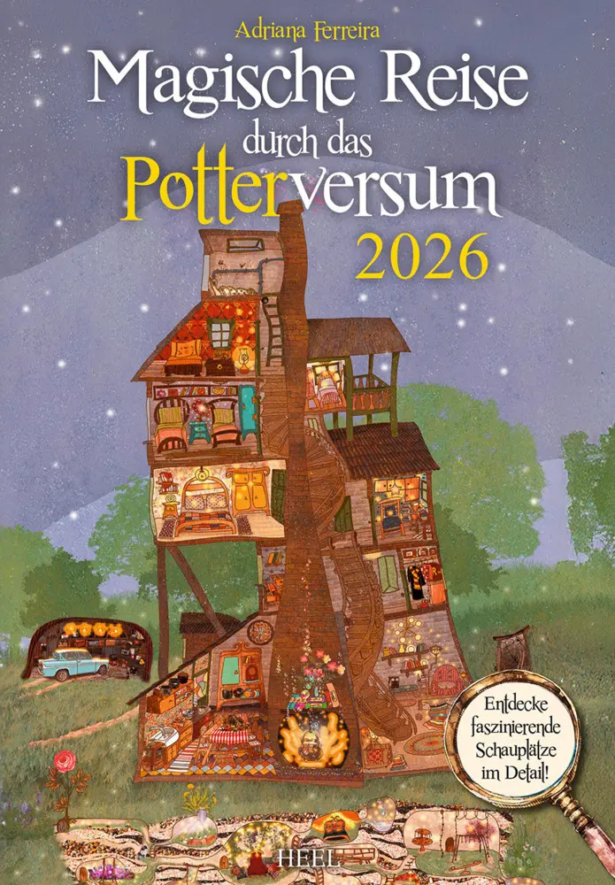 Cover: 9783966649629 | Kalender Magische Reise durch das Potterversum 2026 | Adriana Ferreira