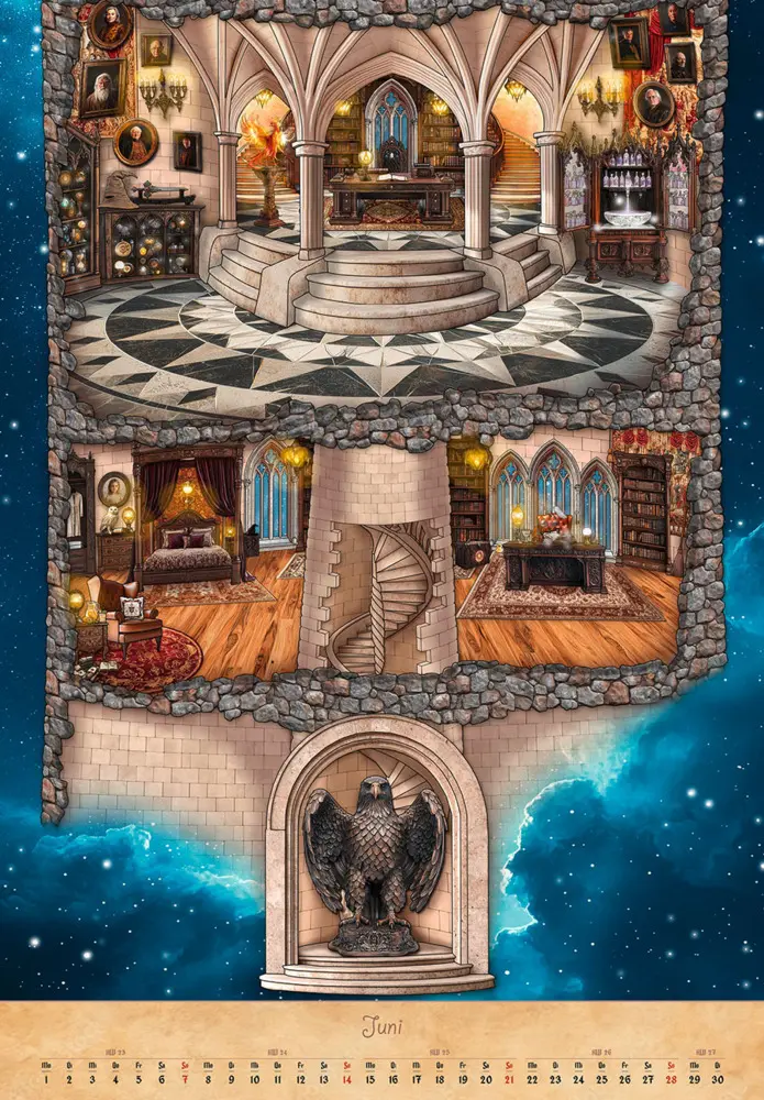 Bild: 9783966649629 | Kalender Magische Reise durch das Potterversum 2026 | Adriana Ferreira