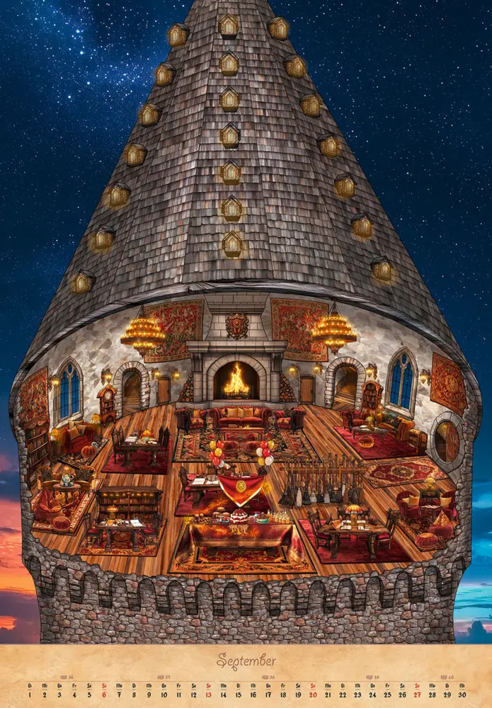 Bild: 9783966649629 | Kalender Magische Reise durch das Potterversum 2026 | Adriana Ferreira