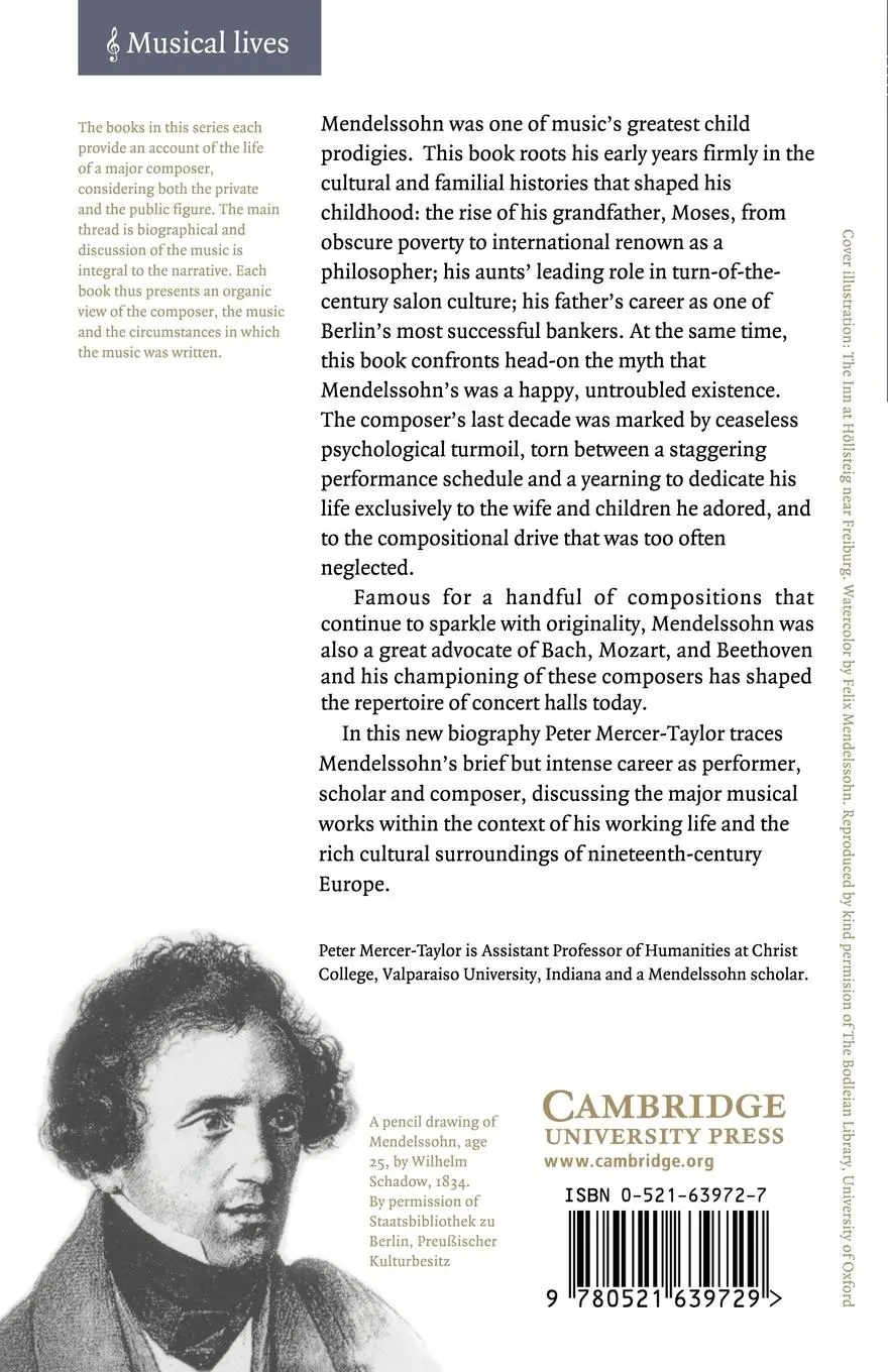 Rückseite: 9780521639729 | The Life of Mendelssohn | Peter Mercer-Taylor | Taschenbuch | Englisch