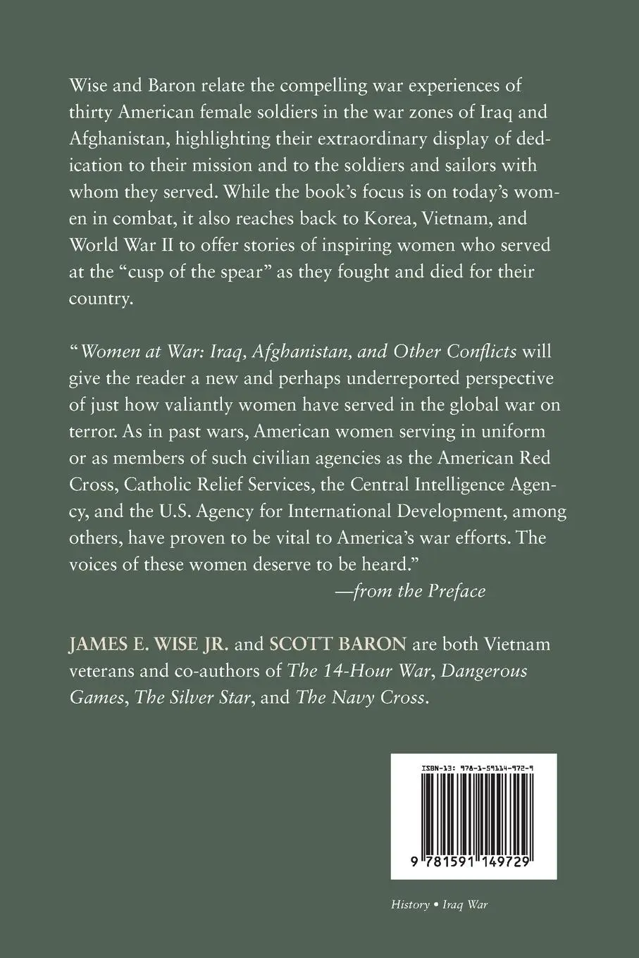 Rückseite: 9781591149729 | Women at War | Iraq, Afghanistan, and Other Conflicts | Wise (u. a.)