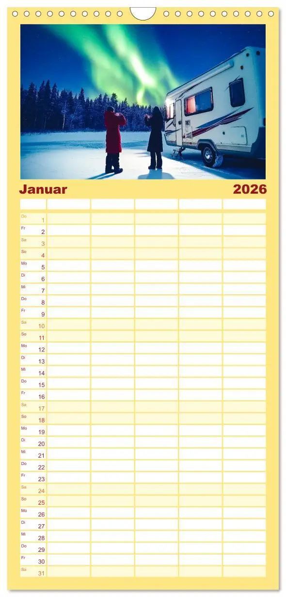 Bild: 9783516489729 | Familienplaner 2026 - Abenteuer Wildcamping - Mit dem Camper um die...