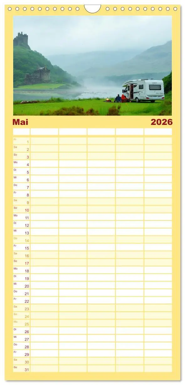Bild: 9783516489729 | Familienplaner 2026 - Abenteuer Wildcamping - Mit dem Camper um die...