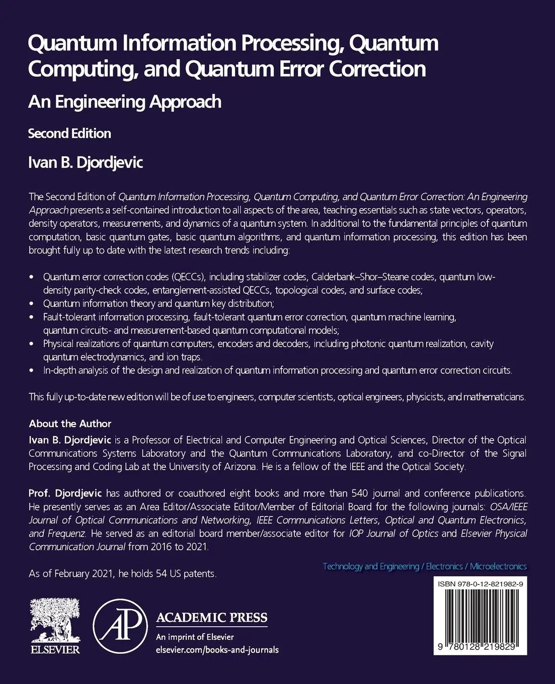 Rückseite: 9780128219829 | Quantum Information Processing, Quantum Computing, and Quantum...