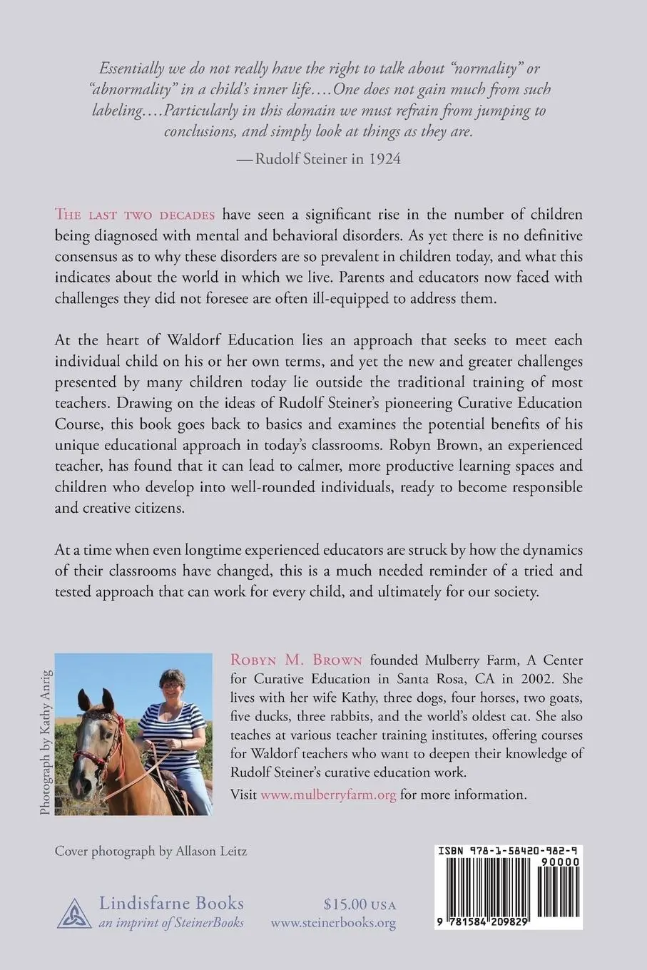 Rückseite: 9781584209829 | A Practical Guide to Curative Education | Robyn M Brown | Taschenbuch