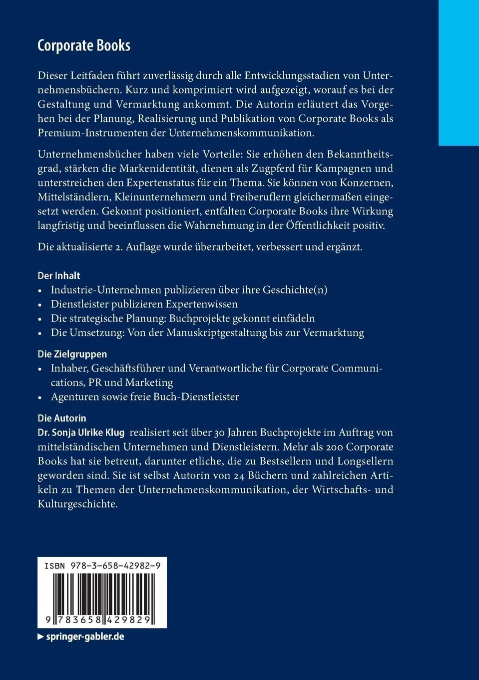 Rückseite: 9783658429829 | Corporate Books | Sonja Ulrike Klug | Taschenbuch | essentials | x