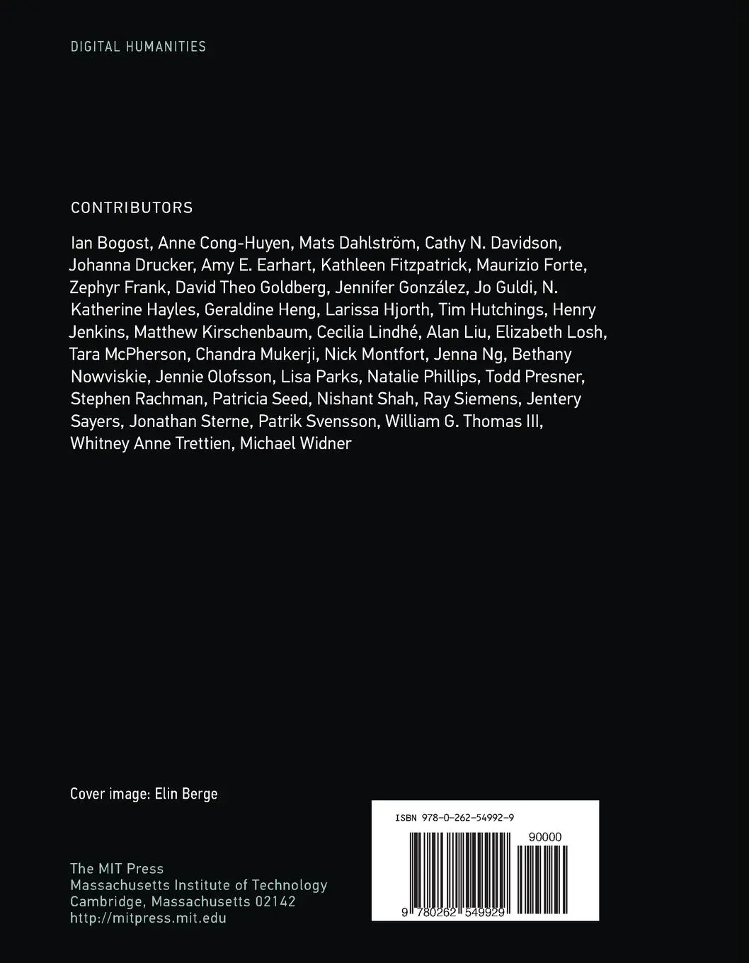 Rückseite: 9780262549929 | Between Humanities and the Digital | Patrik Svensson (u. a.) | Buch