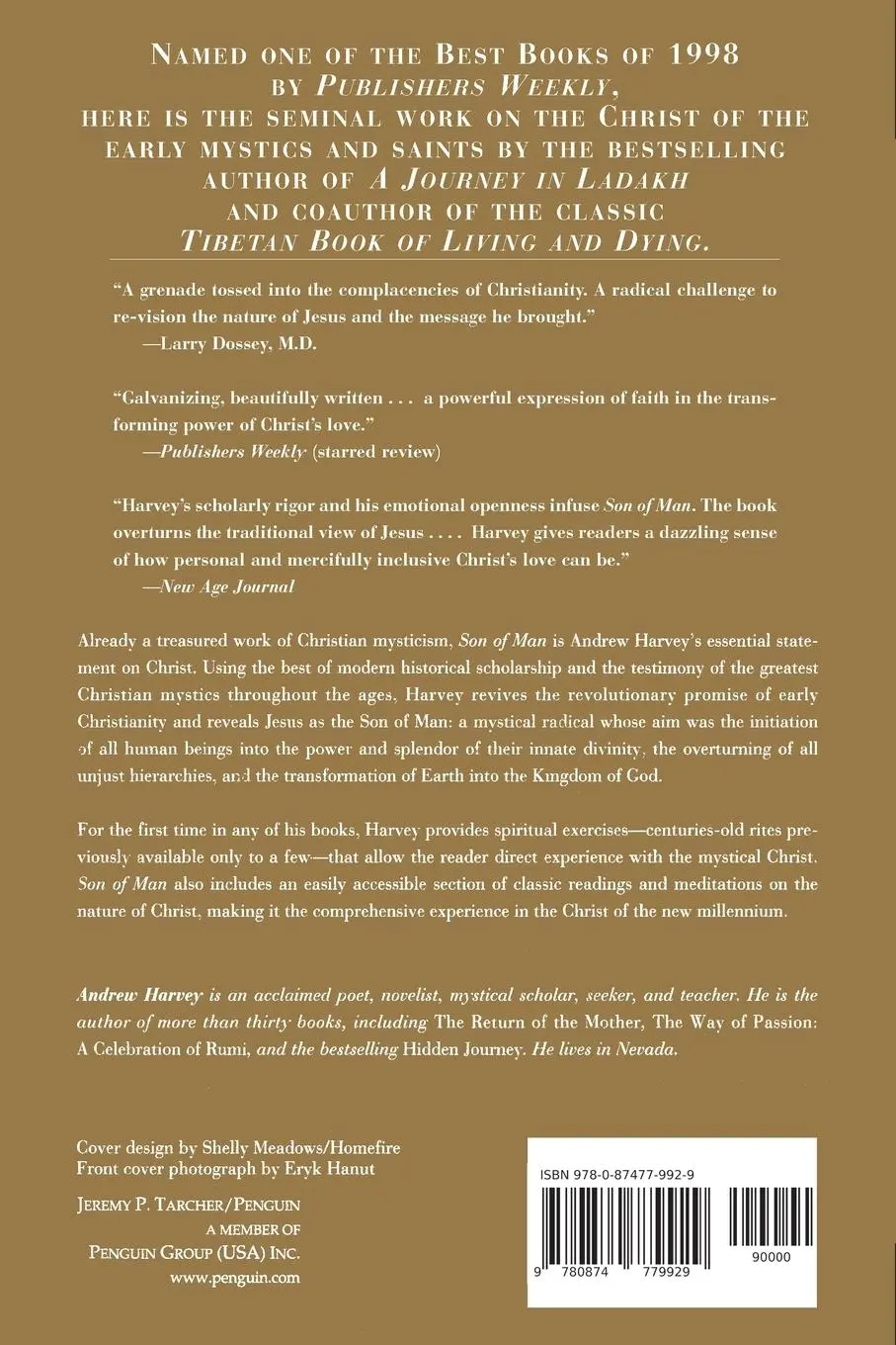 Rückseite: 9780874779929 | Son of Man | The Mystical Path to Christ | Andrew Harvey | Taschenbuch