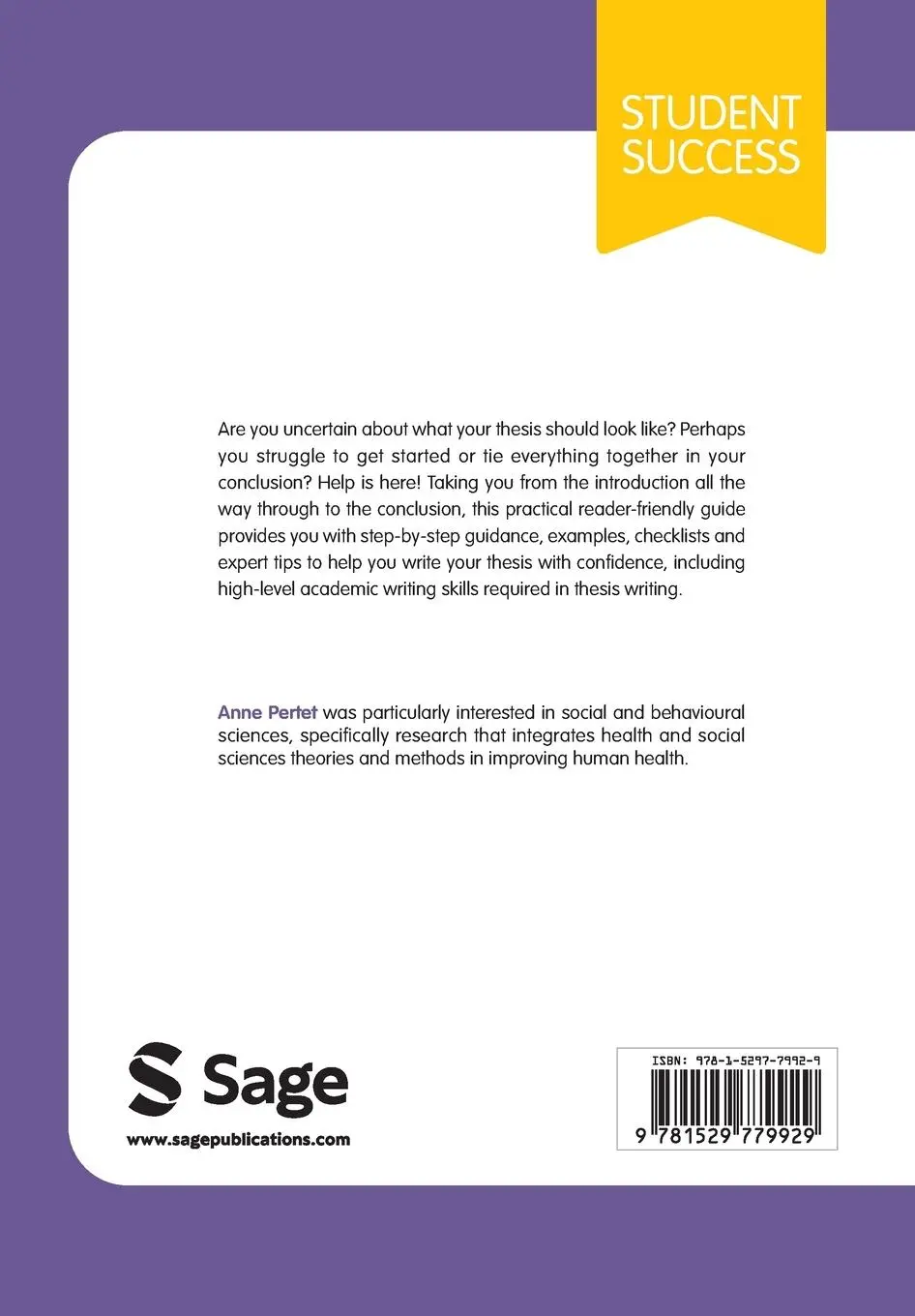 Rückseite: 9781529779929 | The Science of Academic Writing | A Guide for Postgraduates | Pertet