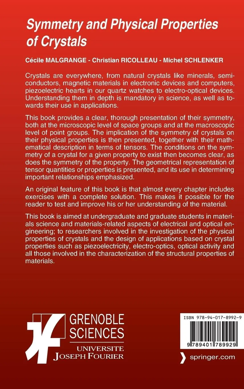 Rückseite: 9789401789929 | Symmetry and Physical Properties of Crystals | Malgrange (u. a.) | xxv