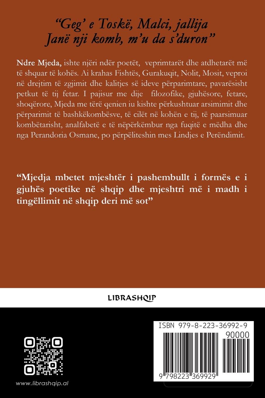 Rückseite: 9798223369929 | Juvenilja &amp; Poema të tjera | Ndre Mjeda | Taschenbuch | Albanisch