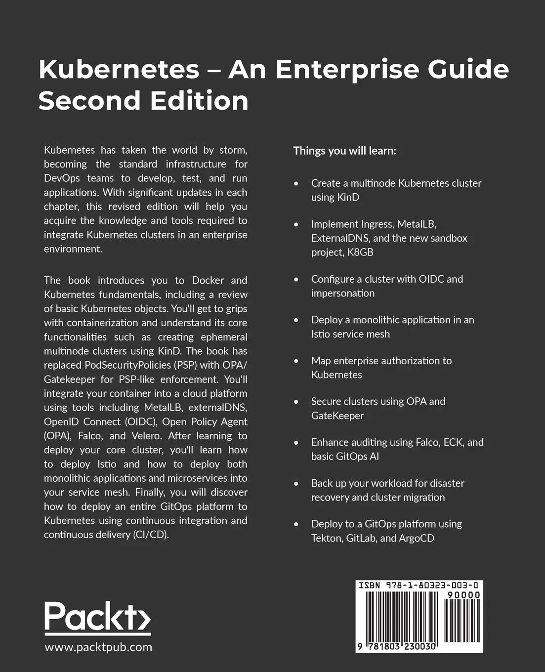 Rückseite: 9781803230030 | Kubernetes - An Enterprise Guide - Second Edition | Boorshtein (u. a.)