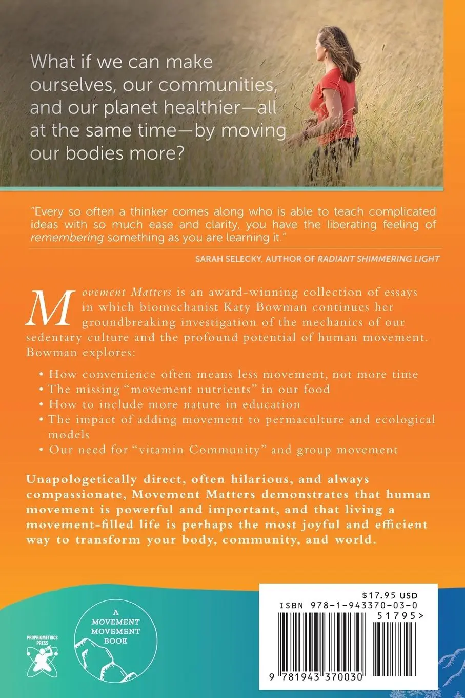 Rückseite: 9781943370030 | Movement Matters | Katy Bowman | Taschenbuch | Paperback | Englisch