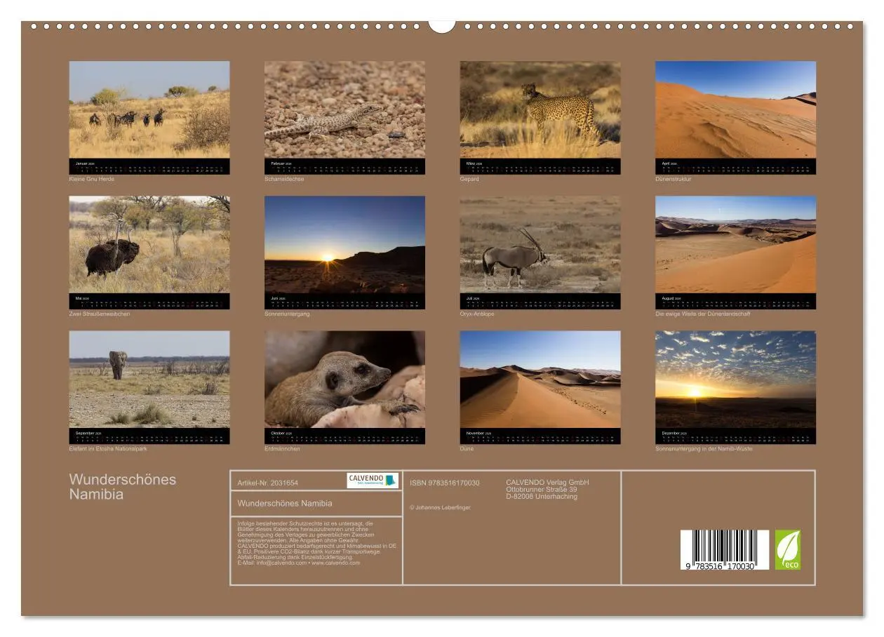 Bild: 9783516170030 | Wunderschönes Namibia (hochwertiger Premium Wandkalender 2026 DIN...