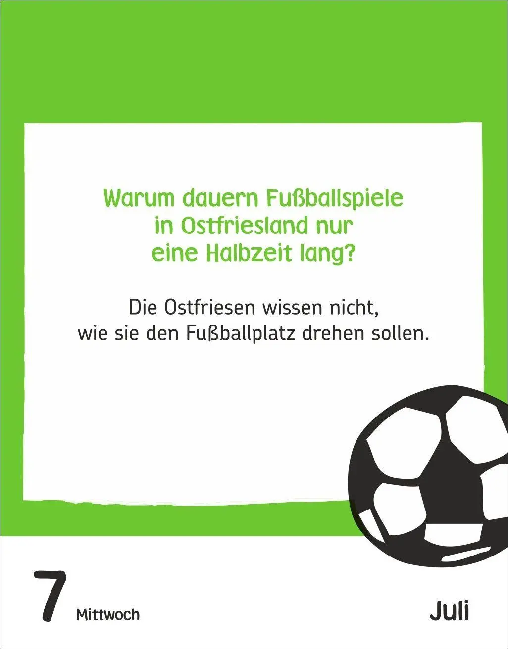 Bild: 9783840040030 | Fußballspaß für Kids Tagesabreißkalender 2027 - Witze, lustige...