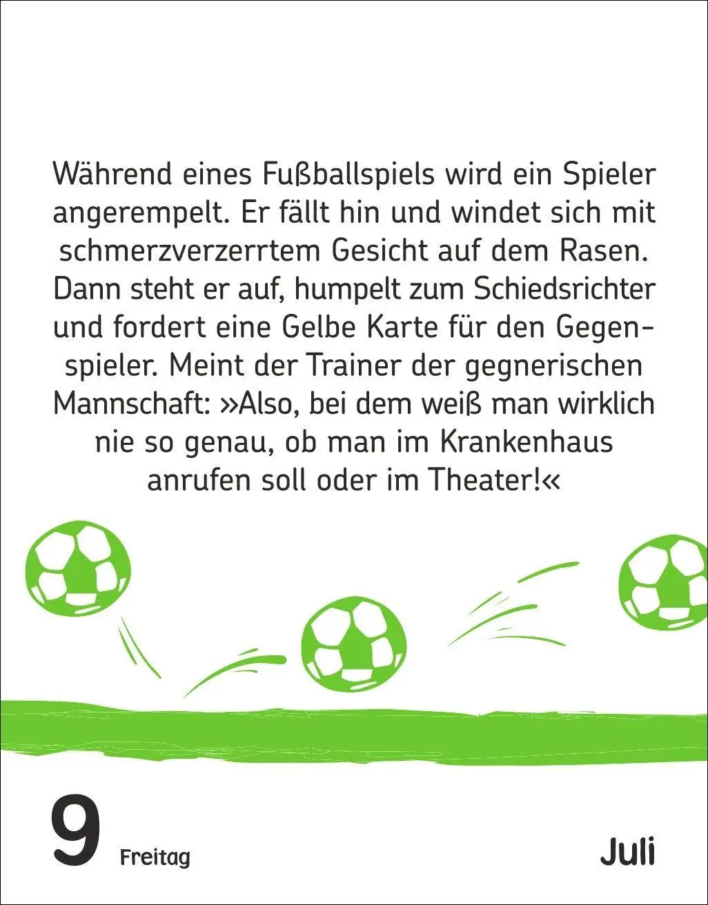 Bild: 9783840040030 | Fußballspaß für Kids Tagesabreißkalender 2027 - Witze, lustige...