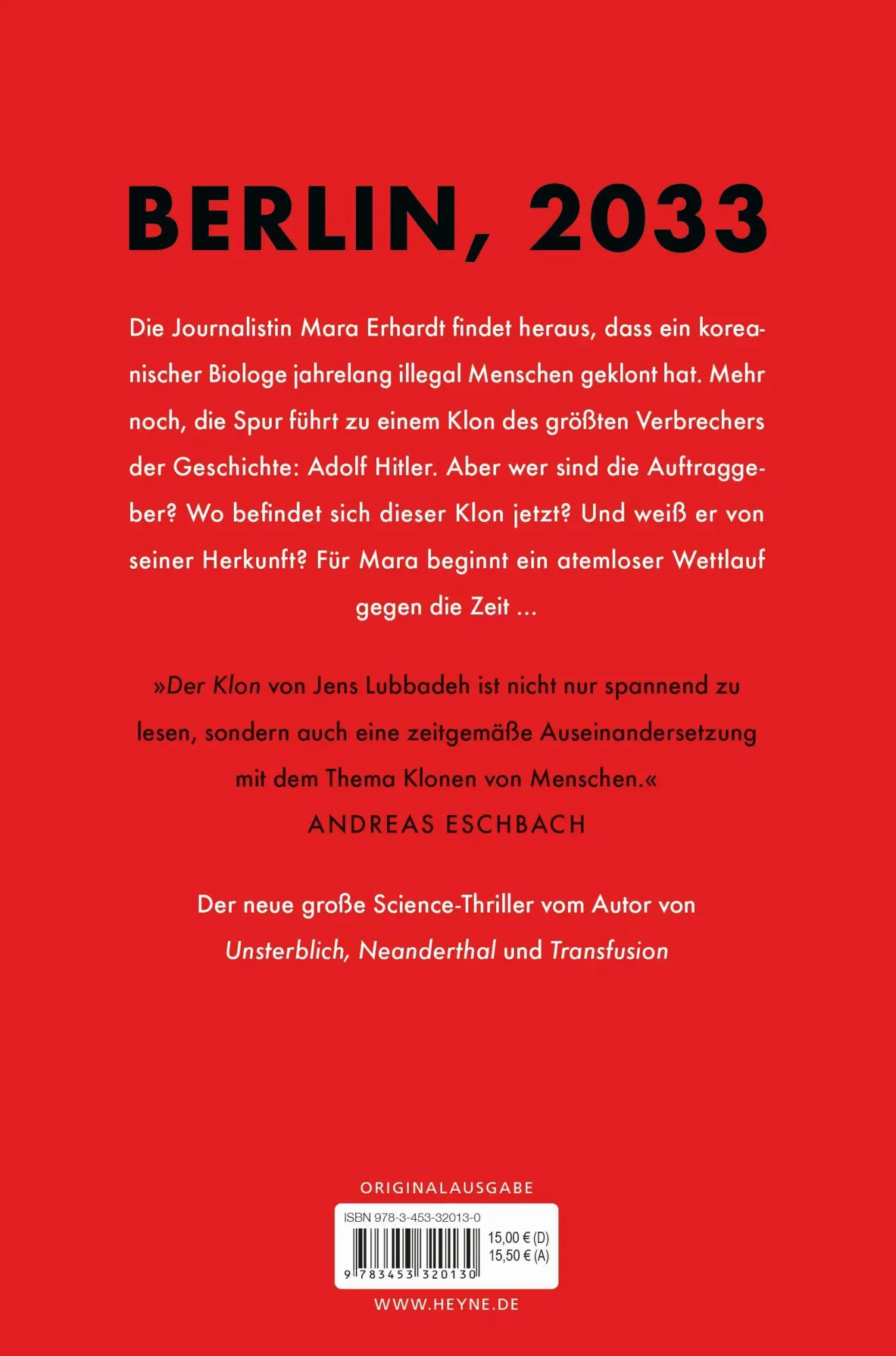 Bild: 9783453320130 | Der Klon | Roman | Jens Lubbadeh | Taschenbuch | 480 S. | Deutsch