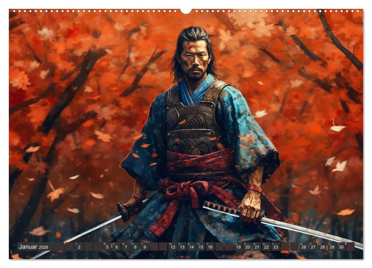 Bild: 9783457520130 | Samurai - ein Leben in Meditation (Wandkalender 2026 DIN A2 quer),...
