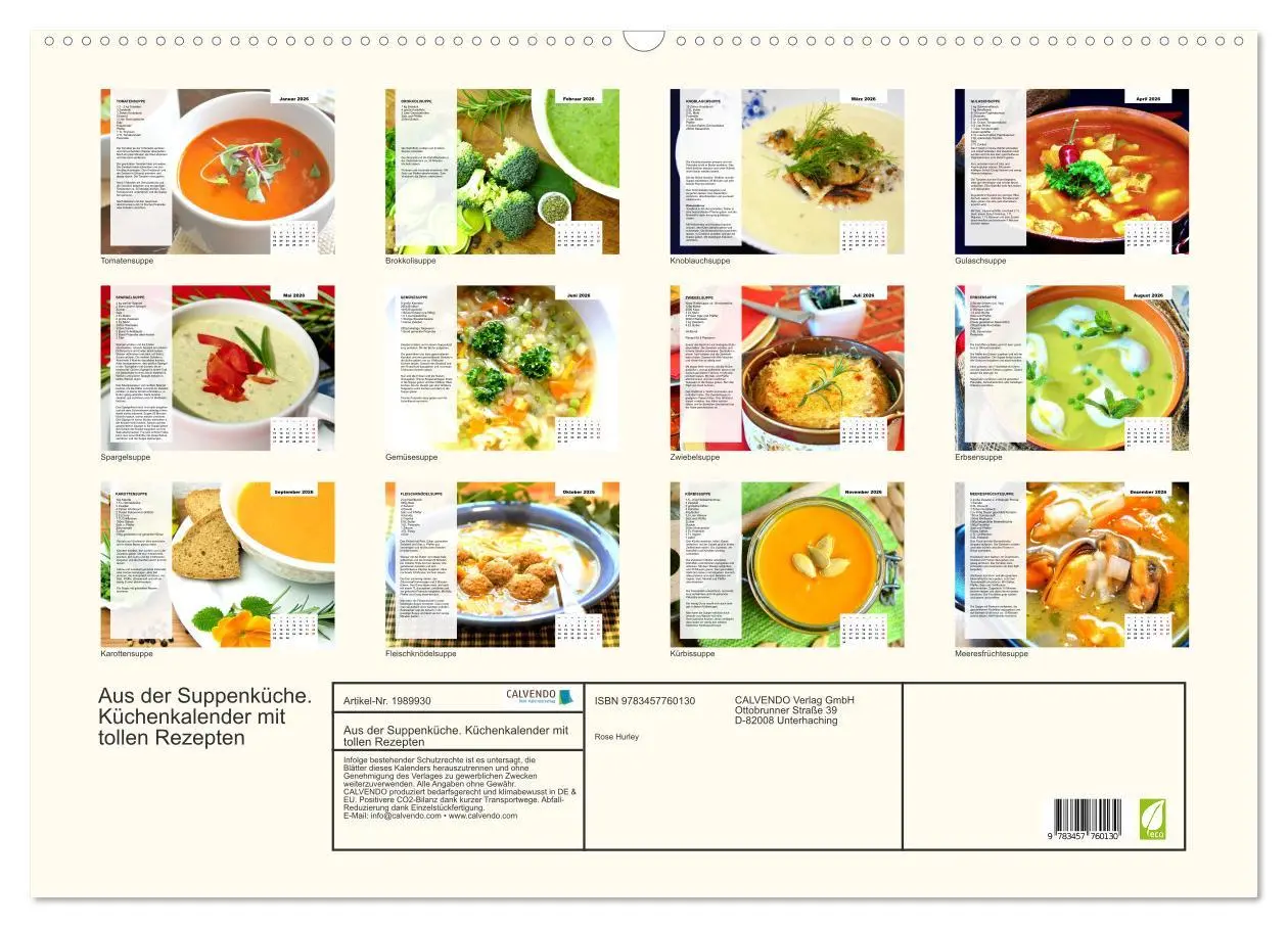 Bild: 9783457760130 | Aus der Suppenküche. Küchenkalender mit tollen Rezepten...