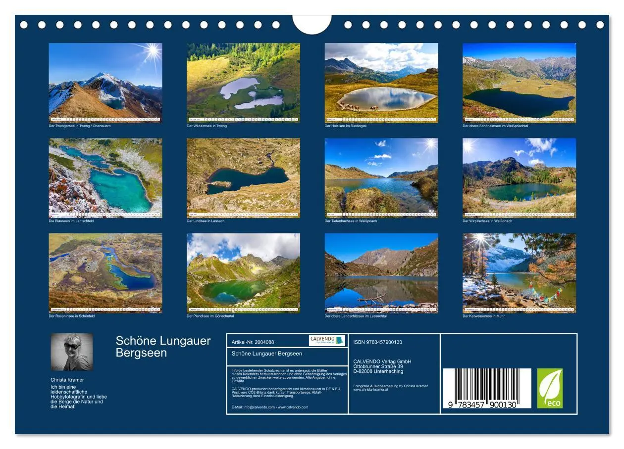 Bild: 9783457900130 | Schöne Lungauer Bergseen (Wandkalender 2026 DIN A4 quer), CALVENDO...