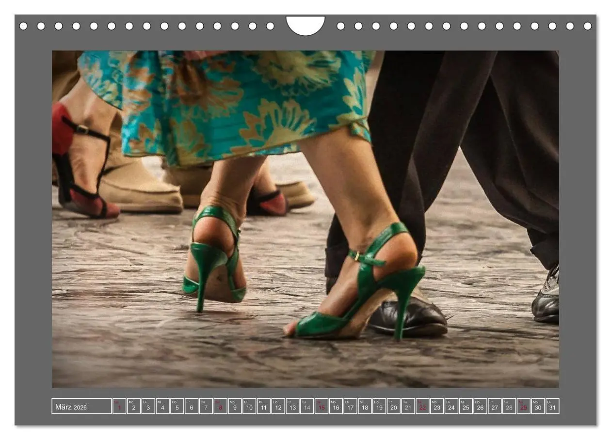 Bild: 9783516160130 | Tango feet (Wandkalender 2026 DIN A4 quer), CALVENDO Monatskalender