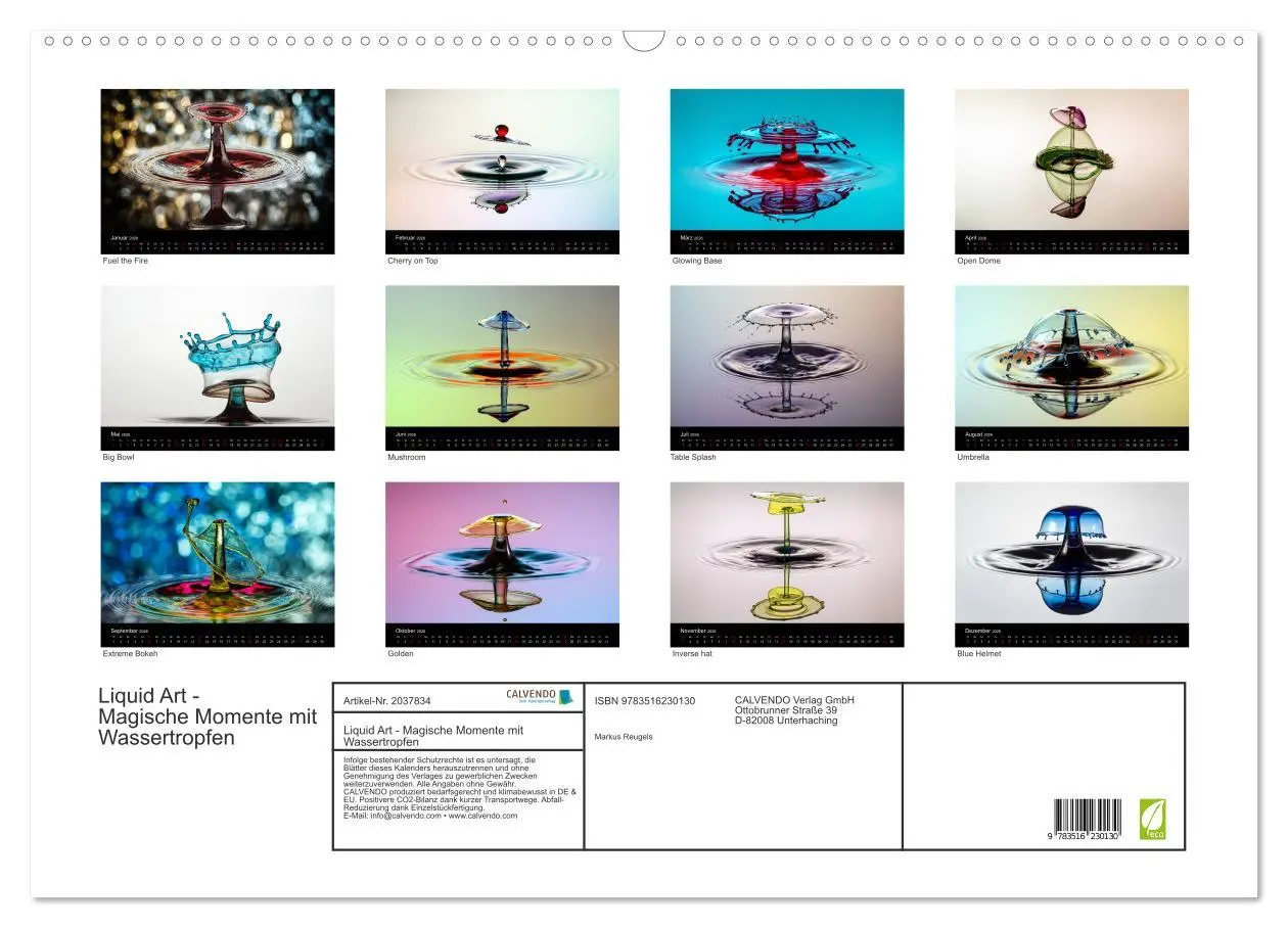 Bild: 9783516230130 | Liquid Art - Magische Momente mit Wassertropfen (Wandkalender 2026...