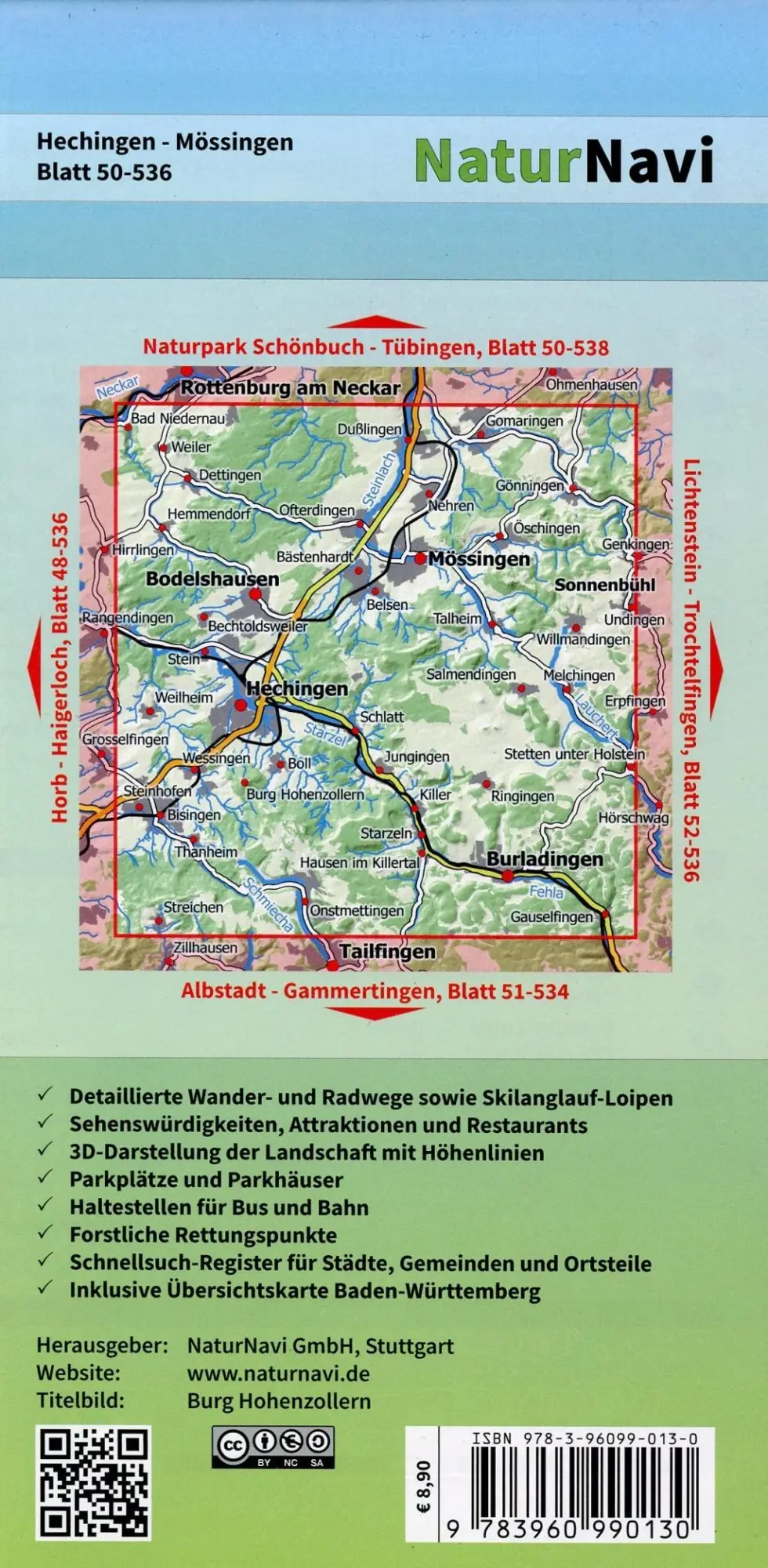 Bild: 9783960990130 | Hechingen - Mössingen 1 : 25 000, Blatt 50-536 | (Land-)Karte | 1 S.