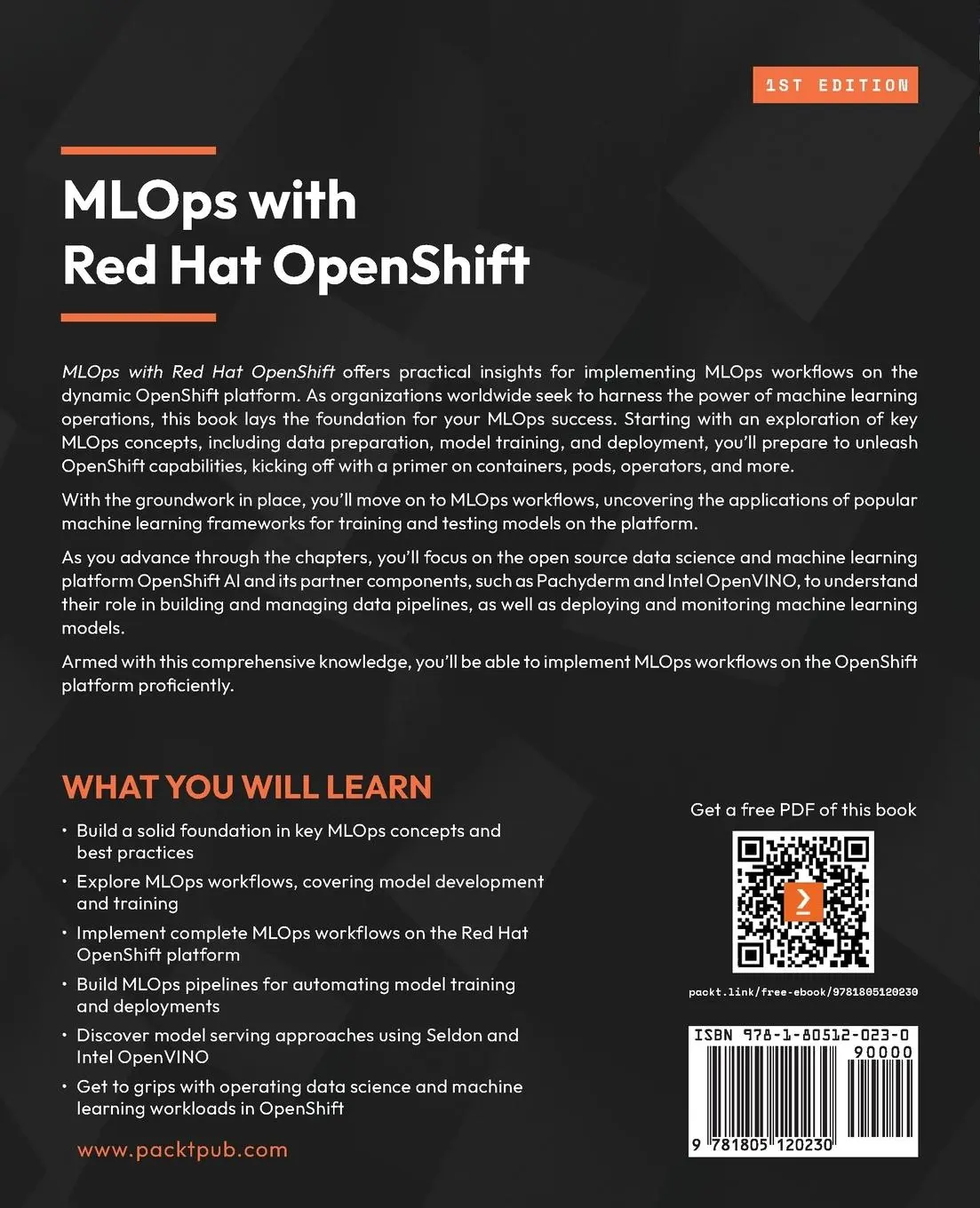 Rückseite: 9781805120230 | MLOps with Red Hat OpenShift | Ross Brigoli (u. a.) | Taschenbuch