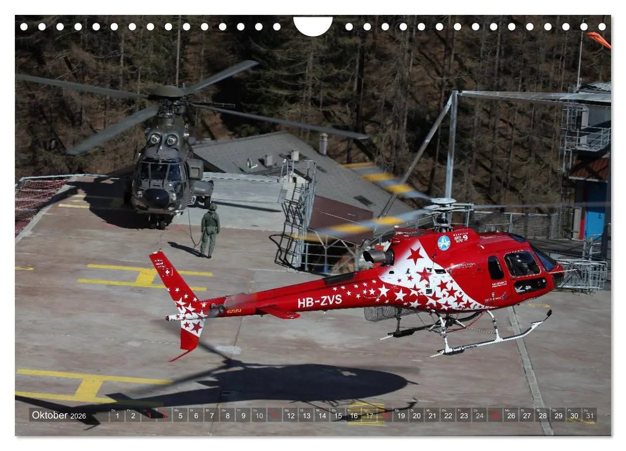 Bild: 9783516080230 | Helikopter in der Luft (Wandkalender 2026 DIN A4 quer), CALVENDO...
