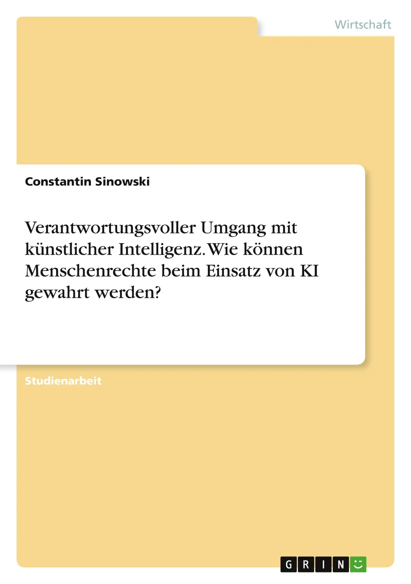 Cover: 9783346930330 | Verantwortungsvoller Umgang mit künstlicher Intelligenz. Wie können...