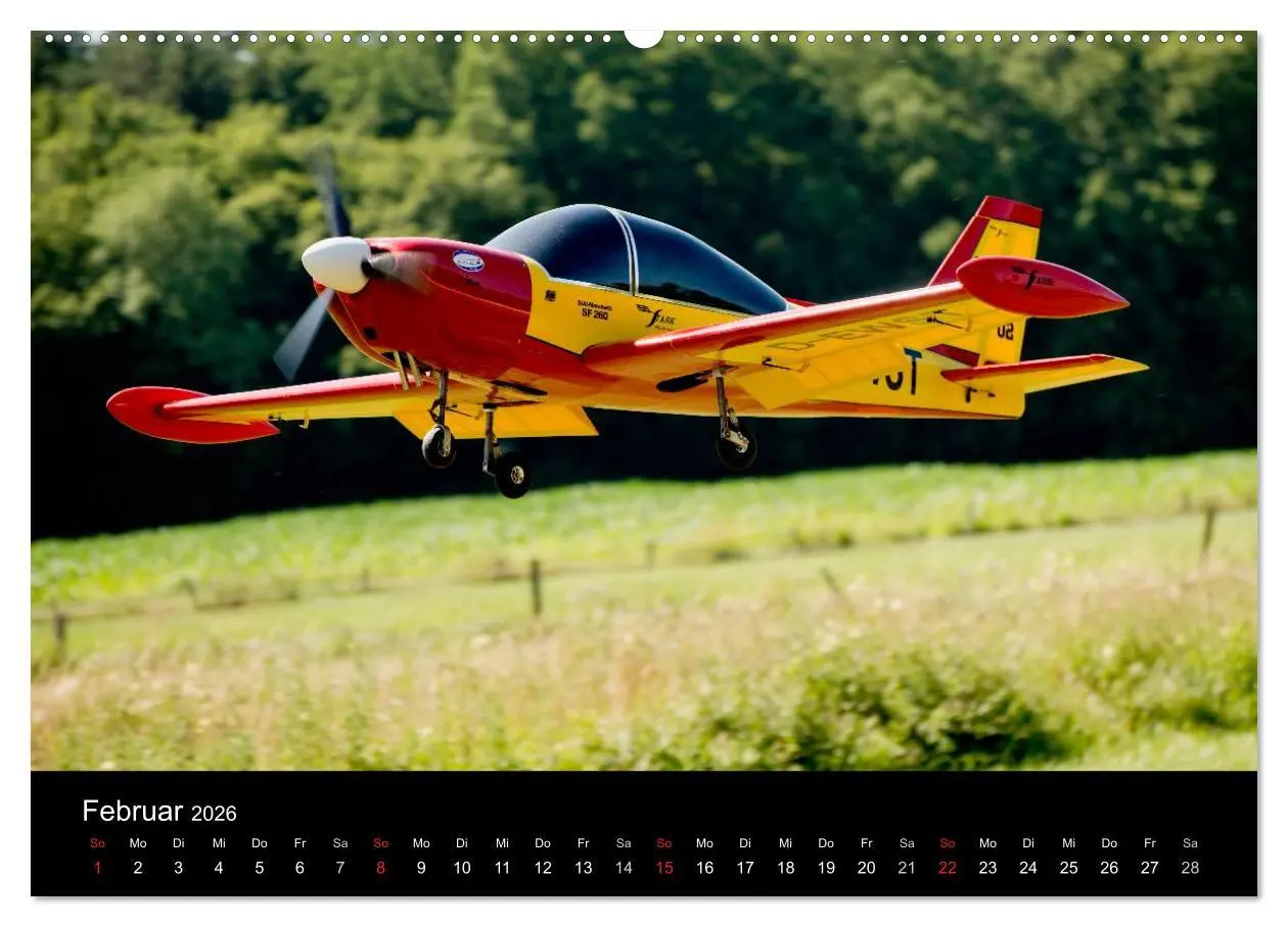 Bild: 9783516140330 | Modellflieger (Wandkalender 2026 DIN A2 quer), CALVENDO Monatskalender