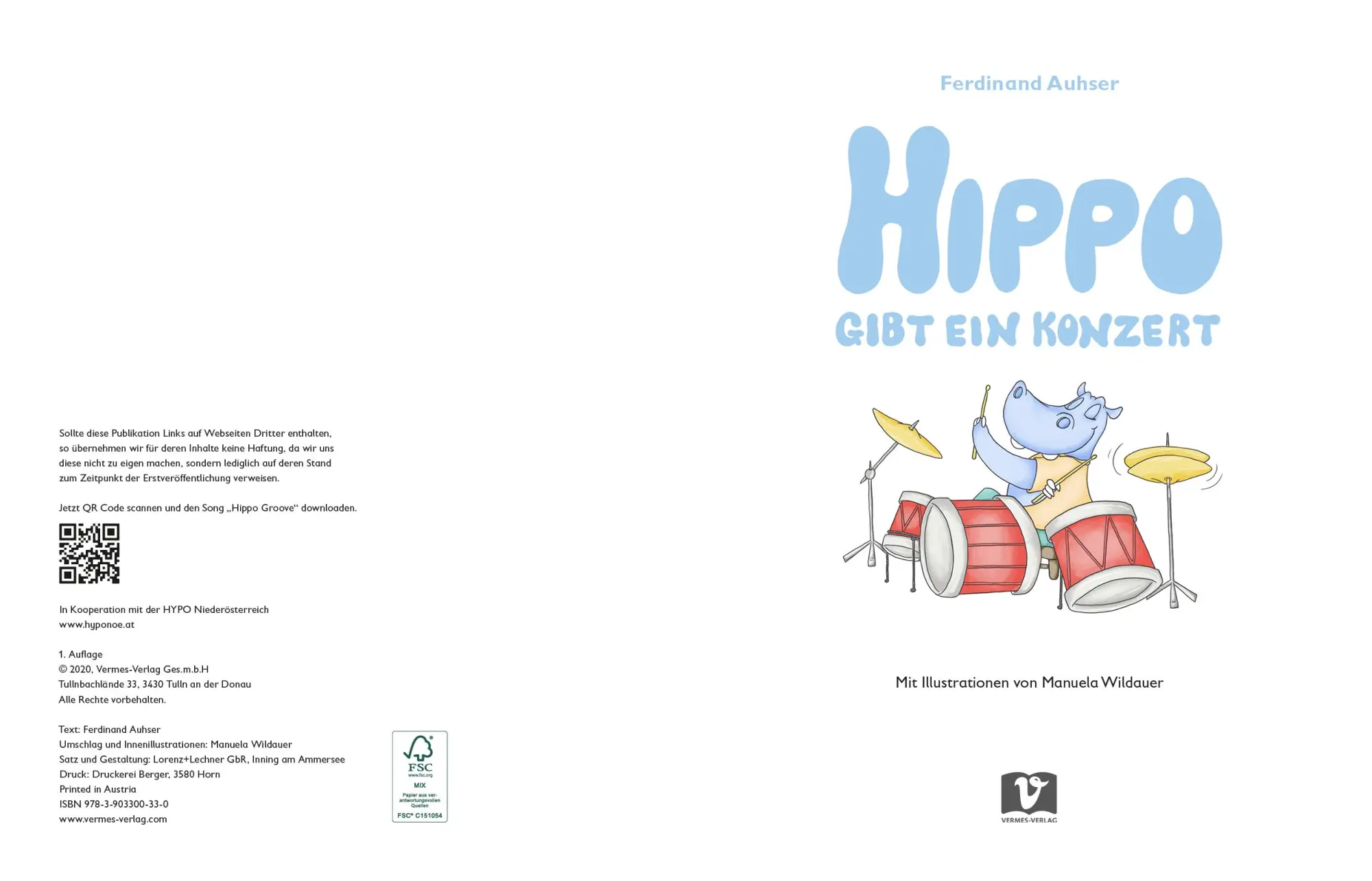 Bild: 9783903300330 | Hippo gibt ein Konzert | Ferdinand Auhser | Buch | 32 S. | Deutsch
