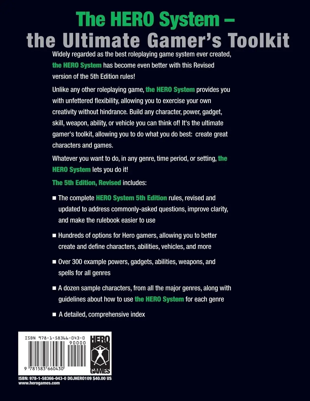 Rückseite: 9781583660430 | Hero System 5th Edition, Revised | Steven S Long | Taschenbuch | 2019