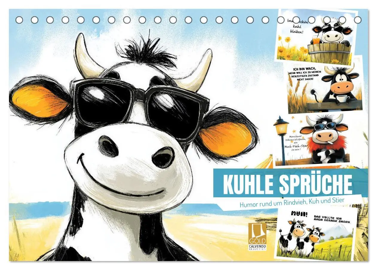 Cover: 9783457280430 | Kuhle Sprüche (Tischkalender 2026 DIN A5 quer), CALVENDO...